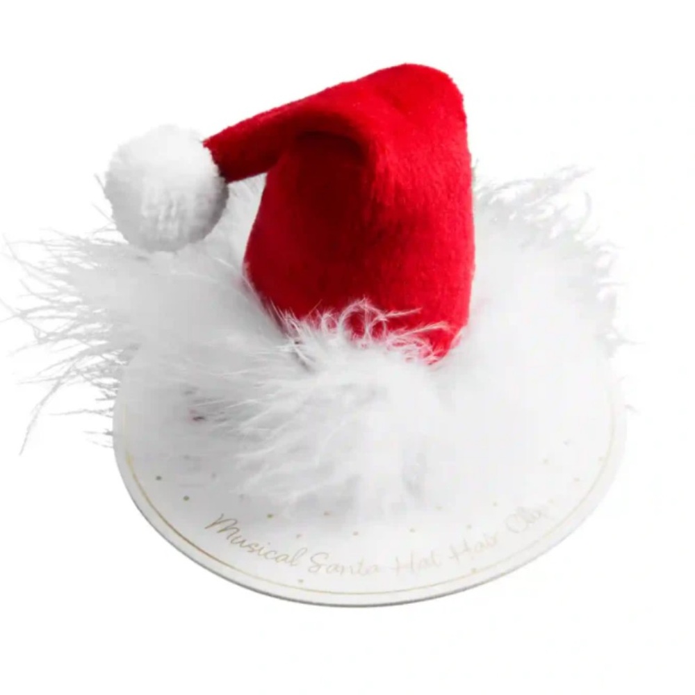 Mud Pie Red Santa Hat Hair Clip